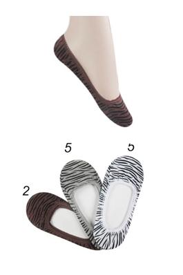 Zebra Low Cut Ballerina Slip On socks