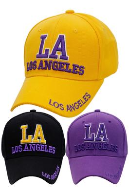 LA Los Angeles Acrylic Velcro Back Baseball Cap
