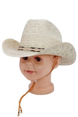 Little Kids QH Palm Leaf Straw Cowboy Hat