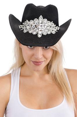 Crystal Flower Bling Patch Yeehaw Cowboy Hat