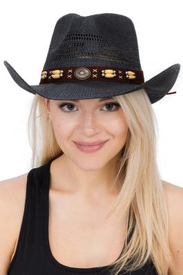 Navajo Concho Black Cowboy Hat