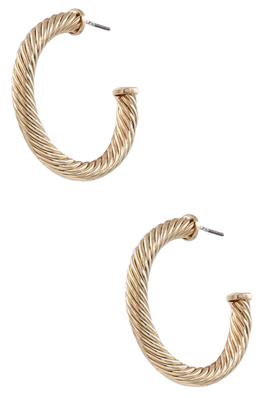 Gold Dipped Twisted Hoop Earrings