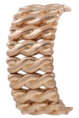 Metal Twisted Cast Linked Stretch Bracelet