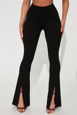 SLIT FIT AND FLARE PANTS