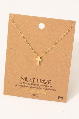 Dainty Mini Cross Pendant Necklace