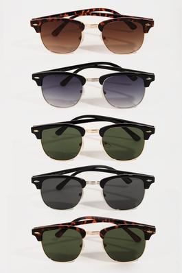 Square Semi Rimless Sunglasses