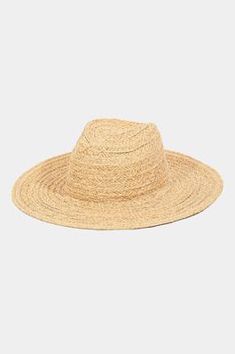 Straw Braid Flat Brim Sun Hat