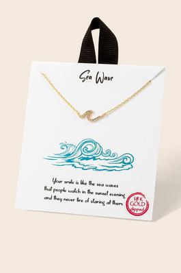 Sea Wave Pendant Necklace