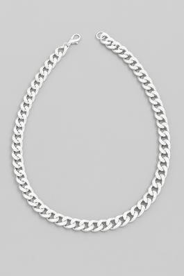 Metallic Curb Chain Necklace