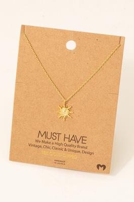 Mini Sun Pendant Necklace