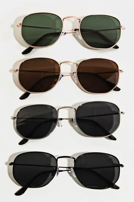 Twelve Piece Thin Metallic Frame Fashion Sunglasses