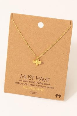 Mini Bee Pendant Necklace