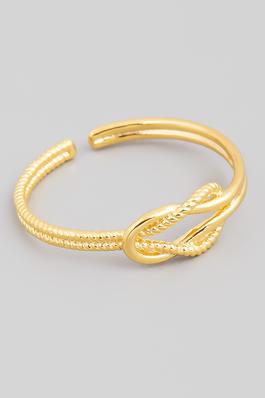 Metallic Knot Minimalist Ring
