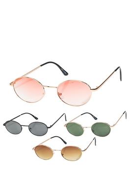 Assorted Round Metal Frame Fashion Sunglasses