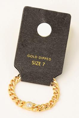 Gold Dipped Chain Ring