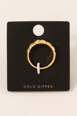 Gold Dipped Croissant Ring