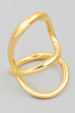 Woven Open Shape Fashion Ring