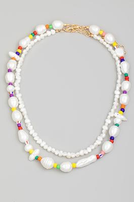 Assorted Pearl Beaded Necklace