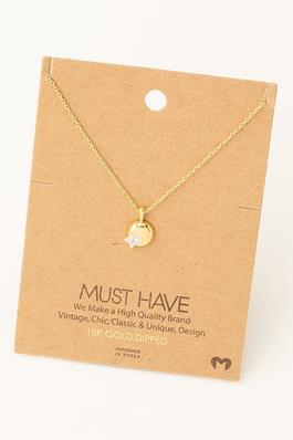 Dainty Coin Star Pendant Necklace
