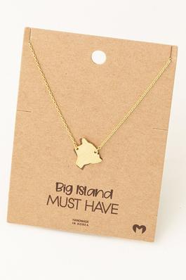 Big Island Hawaii Pendant Necklace