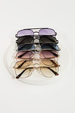 Twelve Piece Metallic Bridge Frame Sunglasses