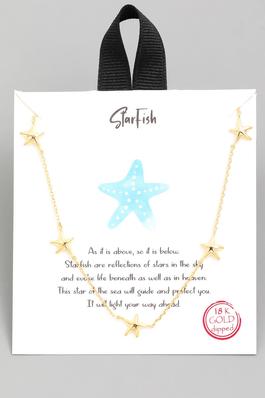 Gold Dipped Starfish Necklace