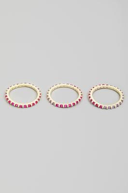 Sterling Silver Two Tone Pink Eternity Ring