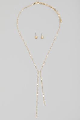 Dainty Layered Chain Chevron Pendant Necklace