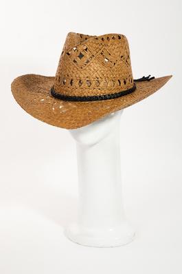 Thin Braided Strap Straw Weave Cowboy Hat