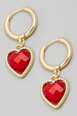 Valentine Heart Drop Earrings
