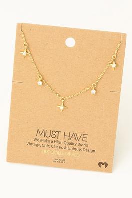 Five Star Charm Station Necklace