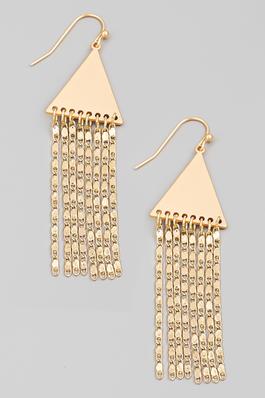 Triangle Dainty Chain Fringe Earrings