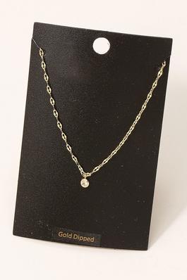 Dainty Chain Gold Dipped Cz Necklace