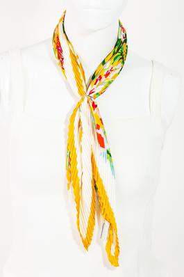 Floral Silky Ribbed Scarf
