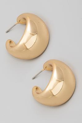 Metallic Mini Bold Hoop Earrings
