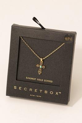Secret Box Antique Cross Pendant Necklace