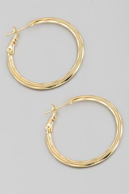Textured Metallic Hoop Earrings
