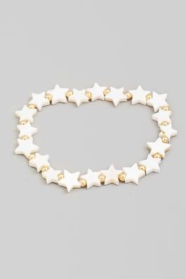 Pearly Star And Beads Bracelet