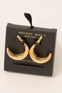 Secret Box Curvy Hoop Earrings