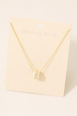 Sterling Silver Ring Charm Necklace