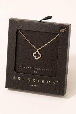 Secret Box Clover Pendant Necklace