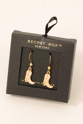 Secret Box Cowboy Boot Earrings