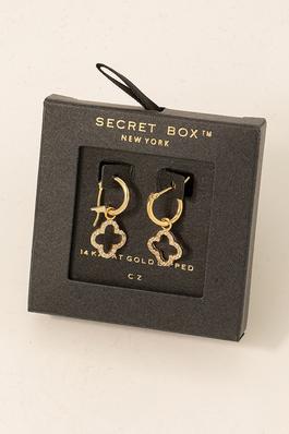 Secret Box Clover Drop Earrings