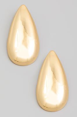 Metallic Teardrop Post Earrings