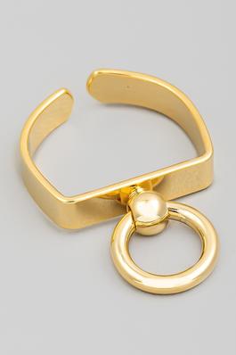 Circle Chain Gold Ring