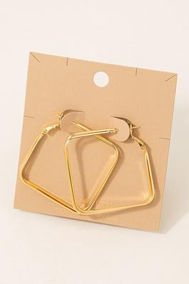 Metallic Square Hoop Earrings