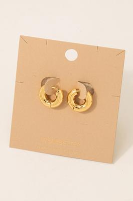 Small Tube Hoop Earrings