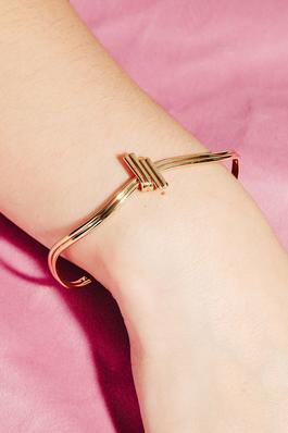 Solid Metallic Wire Cuff Bracelet