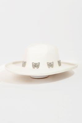 Pave Butterflies Cowboy Hat