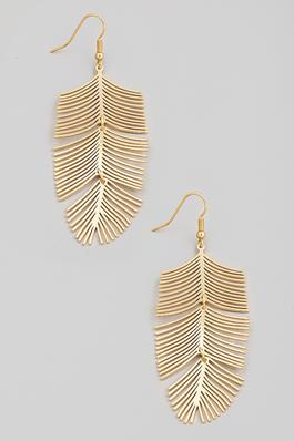 Pine Leaf Drop Earrings